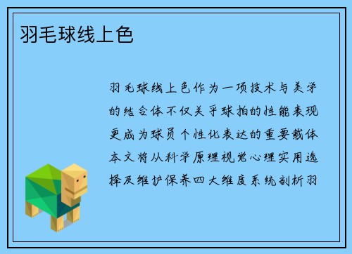 羽毛球线上色